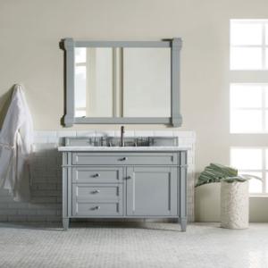 Brittany 36IN Single Vanity Urban Gray w/ 3 CM Carrara Marble Top
