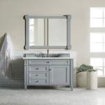 Brittany 36IN Single Vanity Urban Gray w/ 3 CM Eternal Jasmine Pearl Silestone Top