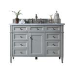 Brittany 48IN Single Vanity Urban Gray w/ 3 CM Carrara Marble Top