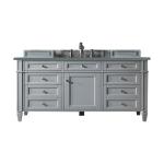 Brittany 48IN Single Vanity Urban Gray w/ 3 CM Cala Blue Silestone Top