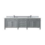 Brittany 72IN Double Vanity Urban Gray w/ 3 CM Ethereal Noctis Silestone Top