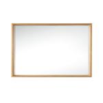 Milan 35.4IN Square Cube Mirror Natural Ash