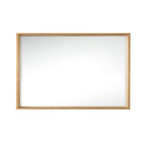 Milan 35.4IN Square Cube Mirror Natural Ash
