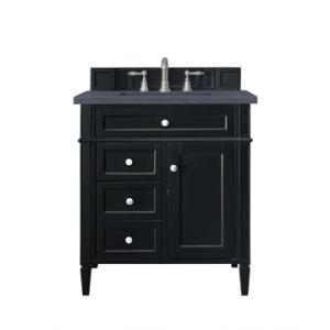 Brittany 30IN Single Vanity Black Onyx w/ 3 CM Charcoal Soapstone Silestone Top