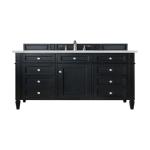 Brittany 48IN Single Vanity Black Onyx w/ 3 CM Ethereal Noctis Silestone Top
