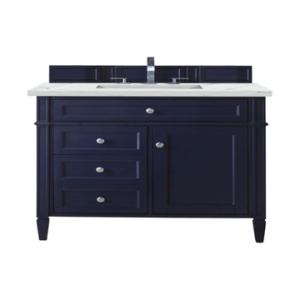 Brittany 36IN Single Vanity Victory Blue w/ 3 CM Ethereal Noctis Silestone Top