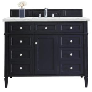 Brittany 48IN Single Vanity Victory Blue w/ 3 CM Ethereal Noctis Silestone Top