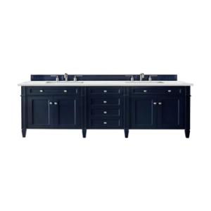 Brittany 72IN Double Vanity Victory Blue w/ 3 CM Ethereal Noctis Silestone Top