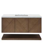 Marcello 48IN Single Vanity Chestnut w/ 3 CM Ethereal Noctis Silestone Top