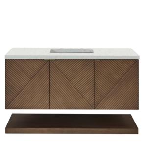 Marcello 48IN Single Vanity Chestnut w/ 3 CM Lime Delight Silestone Top