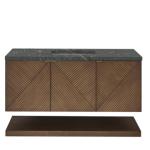 Marcello 48IN Single Vanity Chestnut w/ 3 CM Parisien Bleu Silestone Top