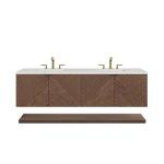 Marcello 72IN Double Vanity Chestnut w/ 3 CM Lime Delight Top