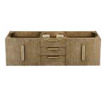 Columbia 72IN Double Wall Mount Vanity Cabinet Latte Oak Radiant Gold