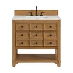 Malibu 36IN Single Vanity Amber Birch w/ 3 CM Ethereal Noctis Top