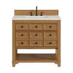 Malibu 36IN Single Vanity Amber Birch w/ 3 CM Lime Delight Top