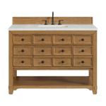 Malibu 48IN Single Vanity Amber Birch w/ 3 CM Lime Delight Silestone Top