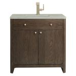 Gracyn 36IN Single Vanity Sable w/ 3 CM Victorian Silver Quartz Top