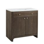 Gracyn 36IN Single Vanity Sable w/ 3 CM White Zeus Quartz Top