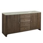 Gracyn 72IN Double Vanity Sable w/ 3 CM Victorian Silver Quartz Top