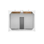 Chicago 30IN Single Vanity Glossy White w/ Single Hole 3CM White Zeus Silestone Top & Backsplash