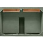 Chicago 36IN Single Vanity Smokey Celadon w/ Single Hole 3CM White Zeus Silestone Top & Backsplash