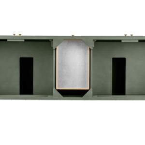 Chicago 72IN Double Vanity Smokey Celadon w/ 3 CM Ethereal Noctis Silestone Top