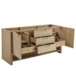 Solene 72IN Double Vanity Seaside Oak w/ 3 CM Parisien Bleu Quartz Top