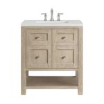 Breckenridge 30IN Single Vanity Whitewashed Oak w/ 3 CM Lime Delight Silestone Top