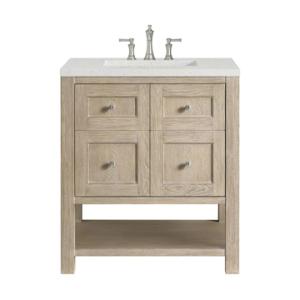 Breckenridge 30IN Single Vanity Whitewashed Oak w/ 3 CM Lime Delight Silestone Top