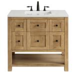 Breckenridge 36IN Single Vanity Light Natural Oak w/ 3 CM Lime Delight Top