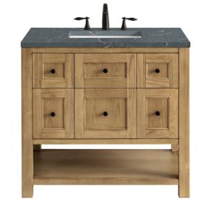 Breckenridge 36IN Single Vanity Light Natural Oak w/ 3 CM Parisien Bleu Top