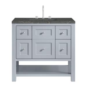Breckenridge 36IN Single Vanity Serenity Blue w/ 3 CM Parisien Bleu Quartz Top