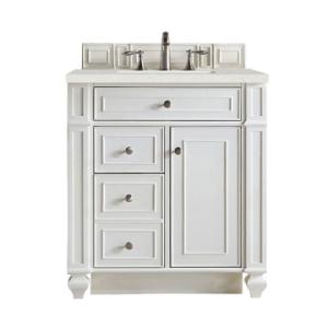 Bristol 30IN Single Vanity Bright White w/ 3 CM Lime Delight Silestone Top