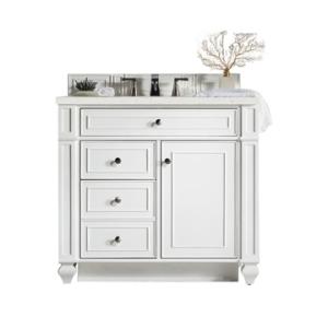 Bristol 36IN Single Vanity Bright White w/ 3 CM Lime Delight Silestone Top