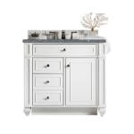 Bristol 36IN Single Vanity Bright White w/ 3 CM Parisien Bleu Silestone Top