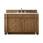 Bristol 36IN Single Vanity Saddle Brown w/ 3 CM White Zeus Silestone Top