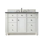 Bristol 48IN Single Vanity Bright White w/ 3 CM Parisien Bleu Silestone Top