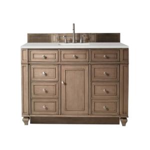 Bristol 48IN Single Vanity Whitewashed Walnut w/ 3 CM Lime Delight Silestone Top