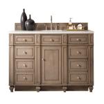 Bristol 60IN Single Vanity Whitewashed Walnut w/ 3 CM White Zeus Silestone Top