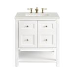 Breckenridge 30IN Single Vanity Bright White w/ 3 CM Lime Delight Top