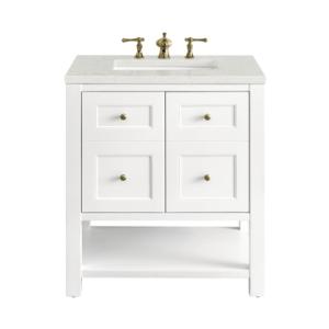 Breckenridge 30IN Single Vanity Bright White w/ 3 CM Lime Delight Top