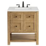 Breckenridge 30IN Single Vanity Light Natural Oak w/ 3 CM Lime Delight Top