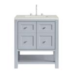 Breckenridge 30IN Single Vanity Serenity Blue w/ 3 CM Lime Delight Quartz Top