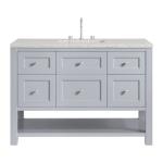 Breckenridge 48IN Single Vanity Serenity Blue w/ 3 CM Eternal Jasmine Pearl Quartz Top