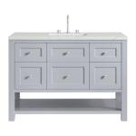 Breckenridge 48IN Single Vanity Serenity Blue w/ 3 CM Ethereal Noctis Quartz Top