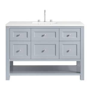 Breckenridge 48IN Single Vanity Serenity Blue w/ 3 CM White Zeus Quartz Top