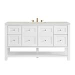 Breckenridge 60IN Single Vanity Bright White w/ 3 CM Lime Delight Quartz Top