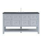 Breckenridge 60IN Single Vanity Serenity Blue w/ 3 CM Charcoal Soapstone Quartz Top