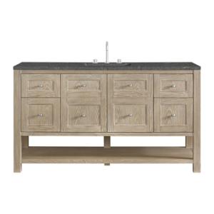 Breckenridge 60IN Single Vanity Whitewashed Oak w/ 3 CM Parisien Bleu Top
