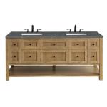 Breckenridge 72IN Double Vanity Light Natural Oak w/ 3 CM Parisien Bleu Top